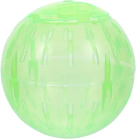 10cm Hamster Exercise Ball - Ventilated Transparent Running Wheel for Dwarf Hamsters, Gerbils and Small Pets - Plastic Activity Ball for Pet Playtime (Green)