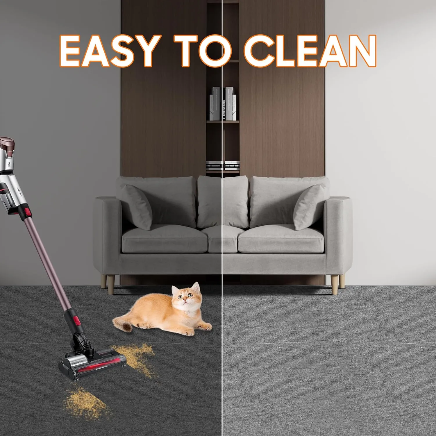 78.7"x15.8"Cat Scratcher & Couch Protector for Sofa - Scratch Pad, Scratching Post for Cats, Furniture Protector from Claws(Light Gray)