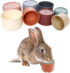 8 Pcs Stacking Cups for Rabbits, Multi-Colored Bunny Toys of Different Sizes, Nesting Cups Toys for Small Animals Hiding Food and Playing
