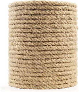 82 Feet Jute Rope, Heavy Duty Natural Hemp Twine String (0.47 Inch) for Arts, Crafts, Gift Wrapping, Gardening, Cat Scratching Post, Home Wedding Decoration