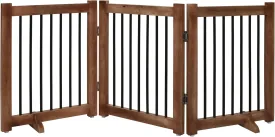ALPHA Living HOME Freestanding Dog Gate  Foldable Wooden Pet Gate with 54x24-Inch Wood Gates, Adjustable Indoor Dog for House, Stairs, Hallway  Stylish & Durable Pet Safety Barrier