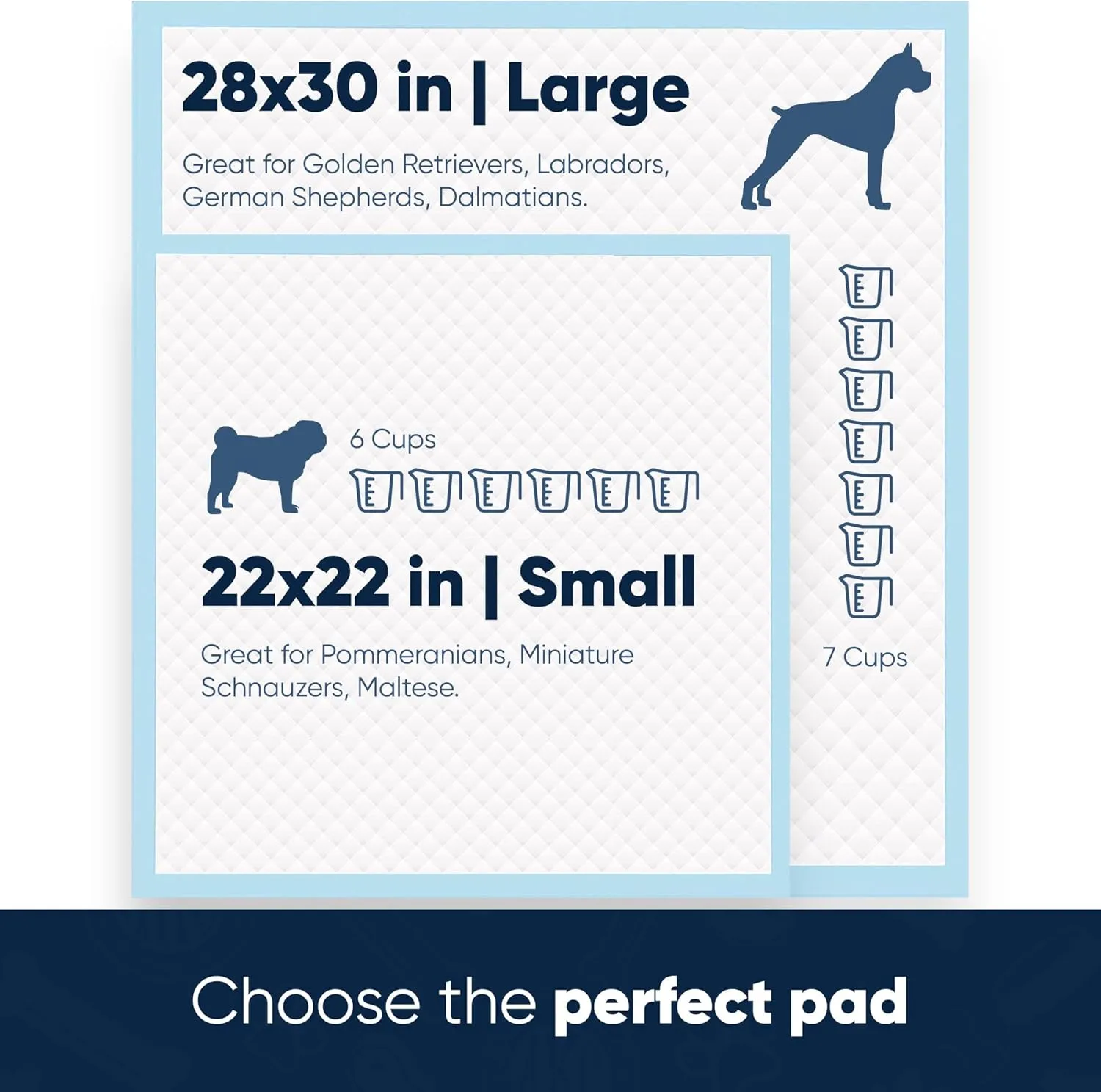American Kennel Club Scented Puppy Pads  XXL & XXL  Sizes  28x44 Ultra Absorbent 6-Layer Pee Pads with Odor Control & Quick-Dry Gel  Fresh Scent  50 Count