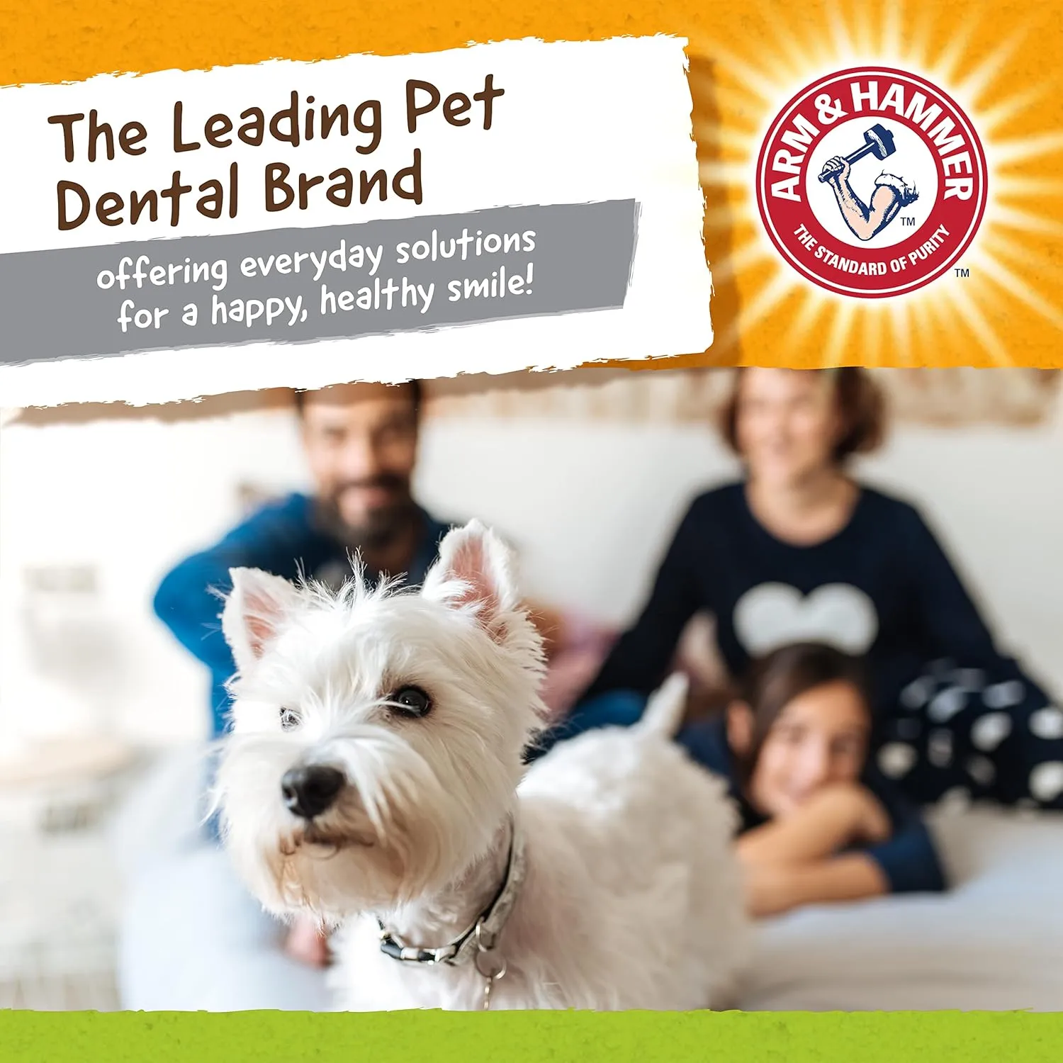 Arm & Hammer for Pets Nubbies Duality Bone Dental Dog Toy - Best Dog Chew Toy for Moderate Chewers - Helps Reduce Plaque & Tartar - Green Apple Flavor Baking Soda (Pack of 8)