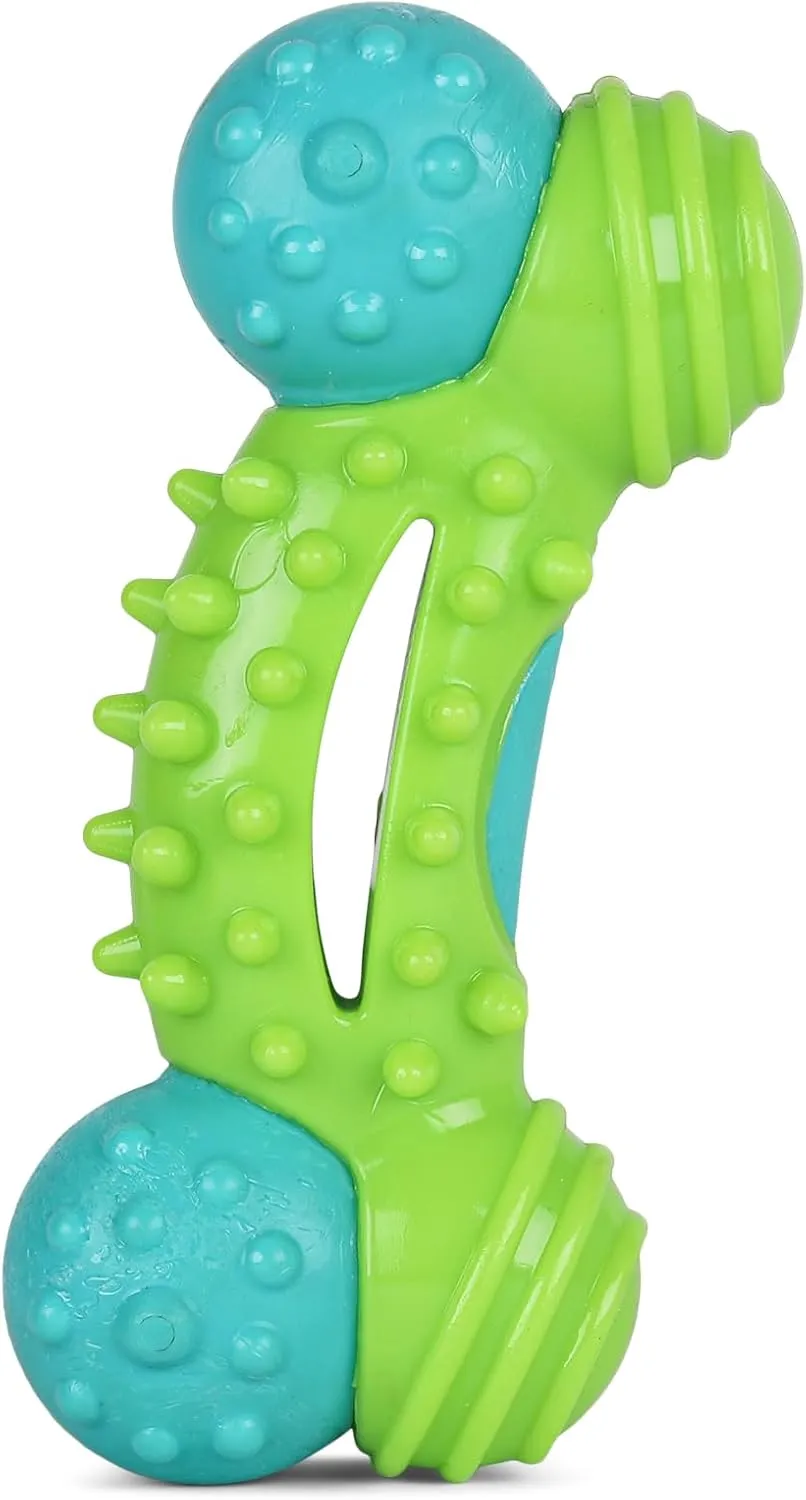 Arm & Hammer for Pets Nubbies Duality Bone Dental Dog Toy - Best Dog Chew Toy for Moderate Chewers - Helps Reduce Plaque & Tartar - Green Apple Flavor Baking Soda (Pack of 8)