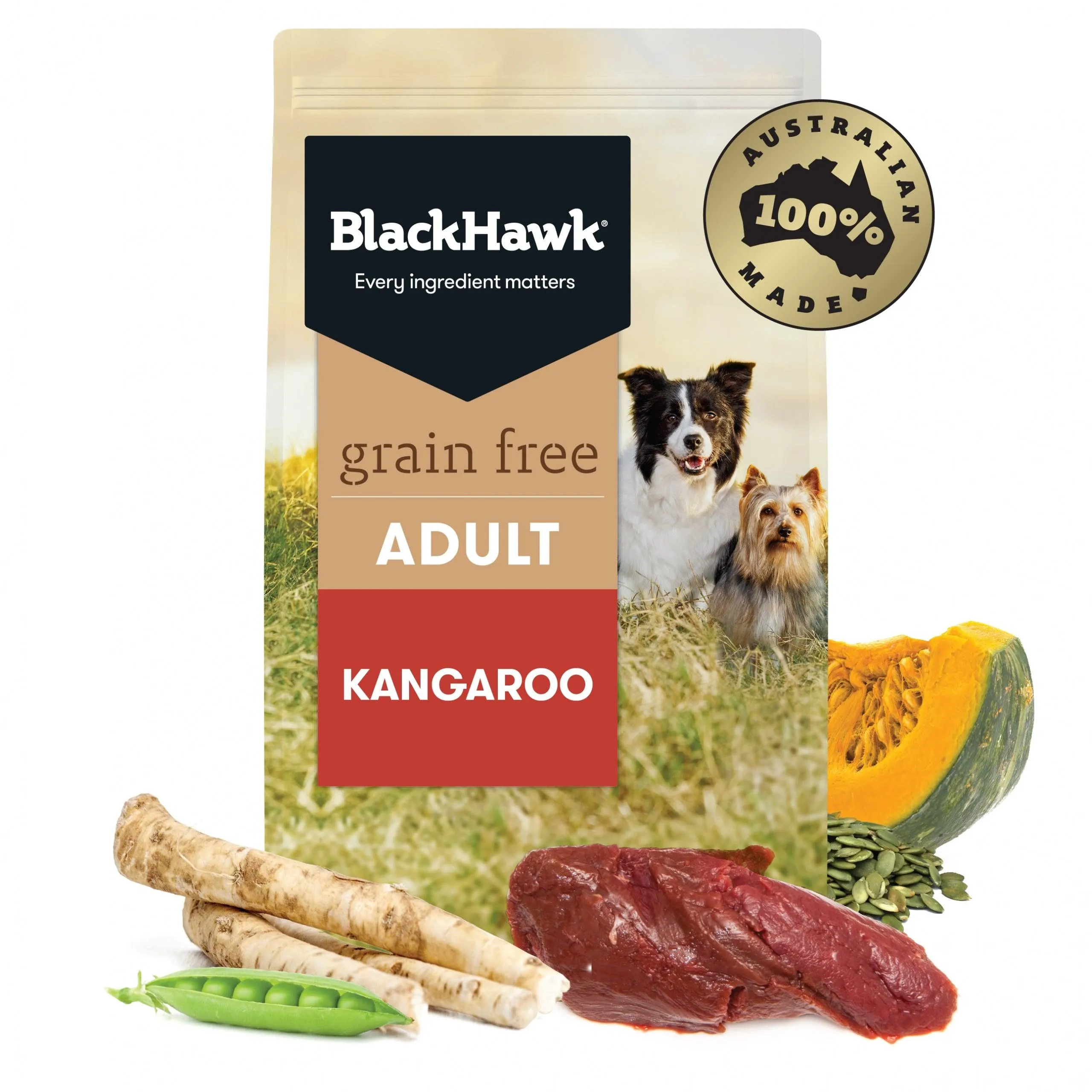 Black Hawk – Adult Dog – GRAIN FREE – Kangaroo