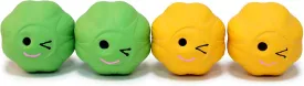 Cat Ball Toys with Bell and Catnip, 2 Bouncing Latex Rubber Pet Chew Toy Kitty Fetch Play Balls for Bored Indoor Adult Cats Kitten Puppy Small Dogs