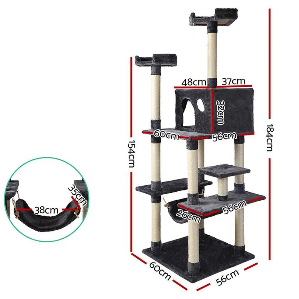 Cat Tree 184cm Post Scratcher Tower
