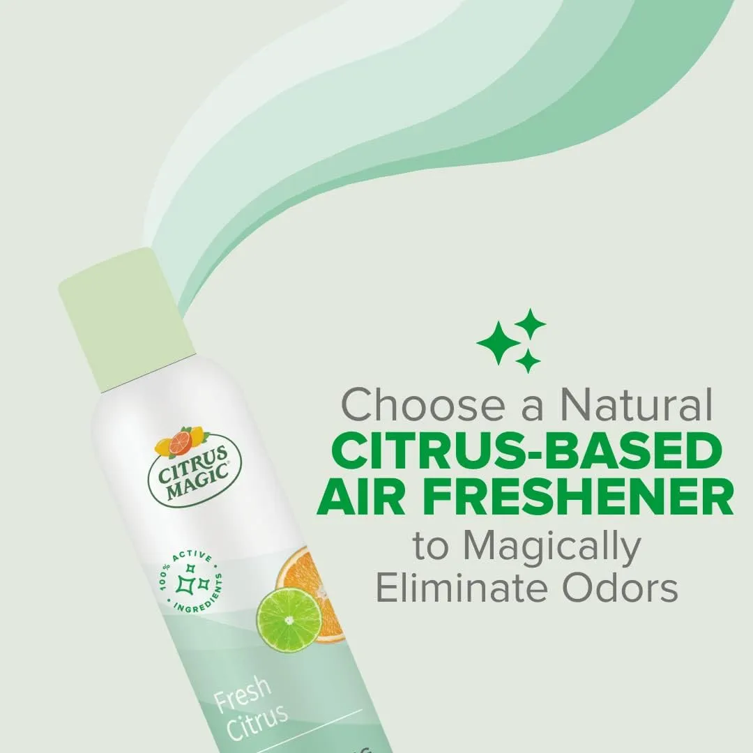 Citrus Magic Natural Odor Eliminating Air Freshener Spray, Fresh Citrus, 3-Ounce