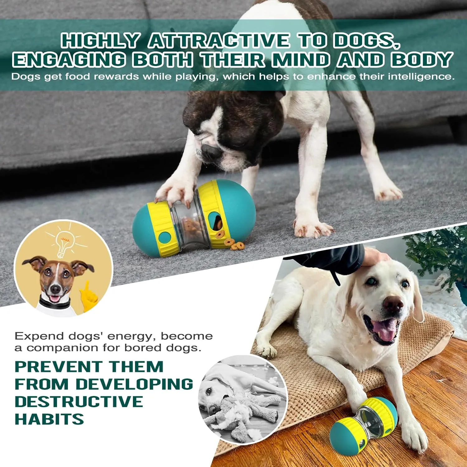Dog Toy Balls Interactive Toys Adjustable Dog Treat Dispensing Ball for Slow Feeding Puzzle Ball Toy for Reduce Boredom and Stimulating IQ Training Suitable for Indoor and Outdoor Playing