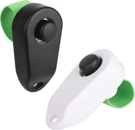 Dog Training Clicker with Finger Ring 2 Pack (Black & White) - Perfect Puppy Trainer & Pet Behavior Aid