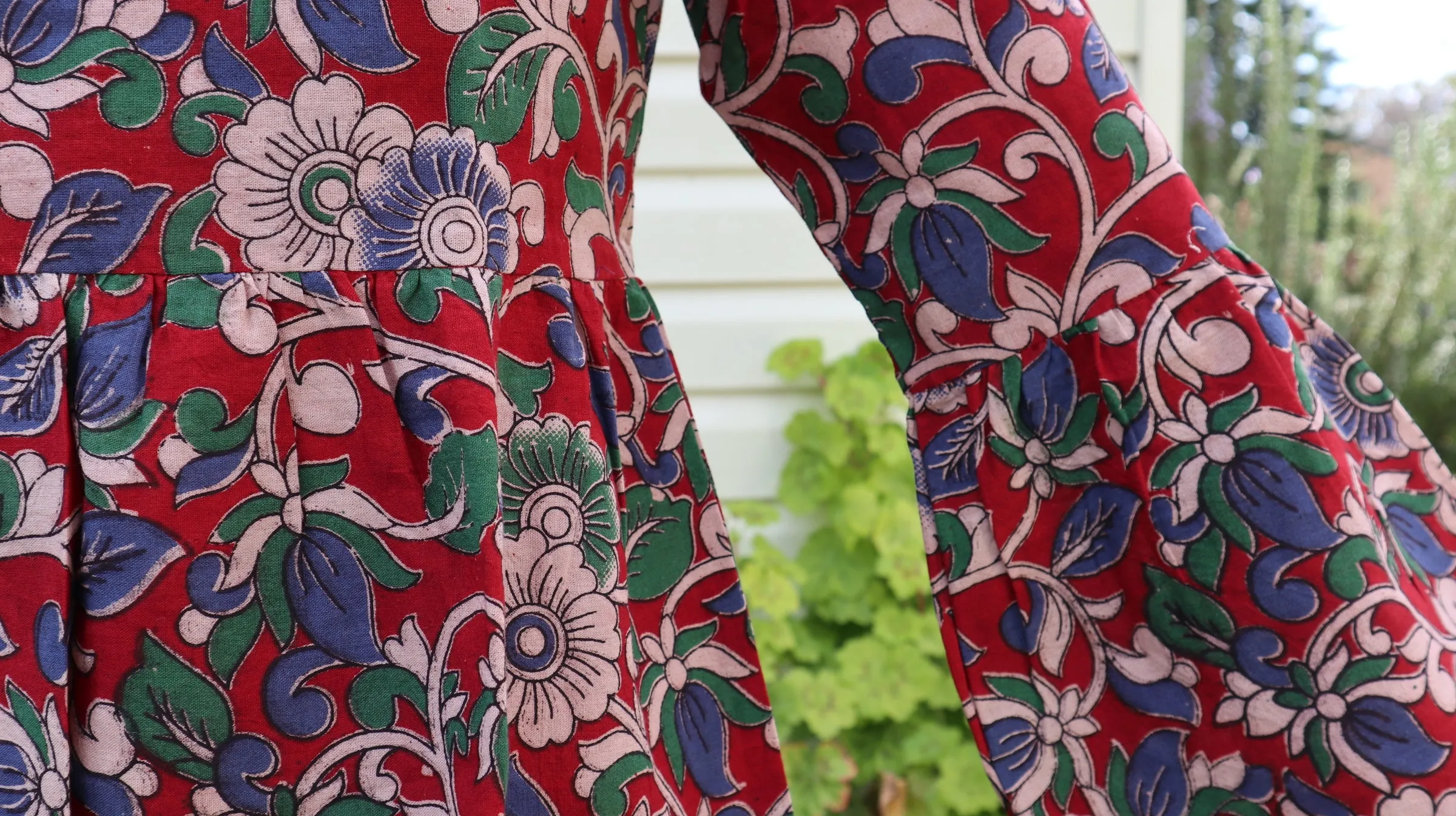 Fair Trade Bell Sleeve Square Neck Evelyn Design Top