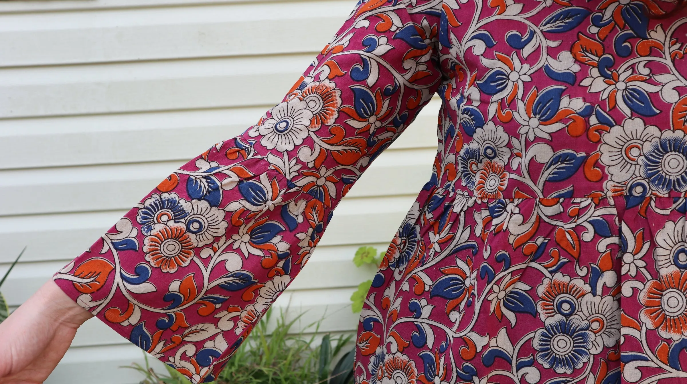 Fair Trade Bell Sleeve Square Neck Mia Design