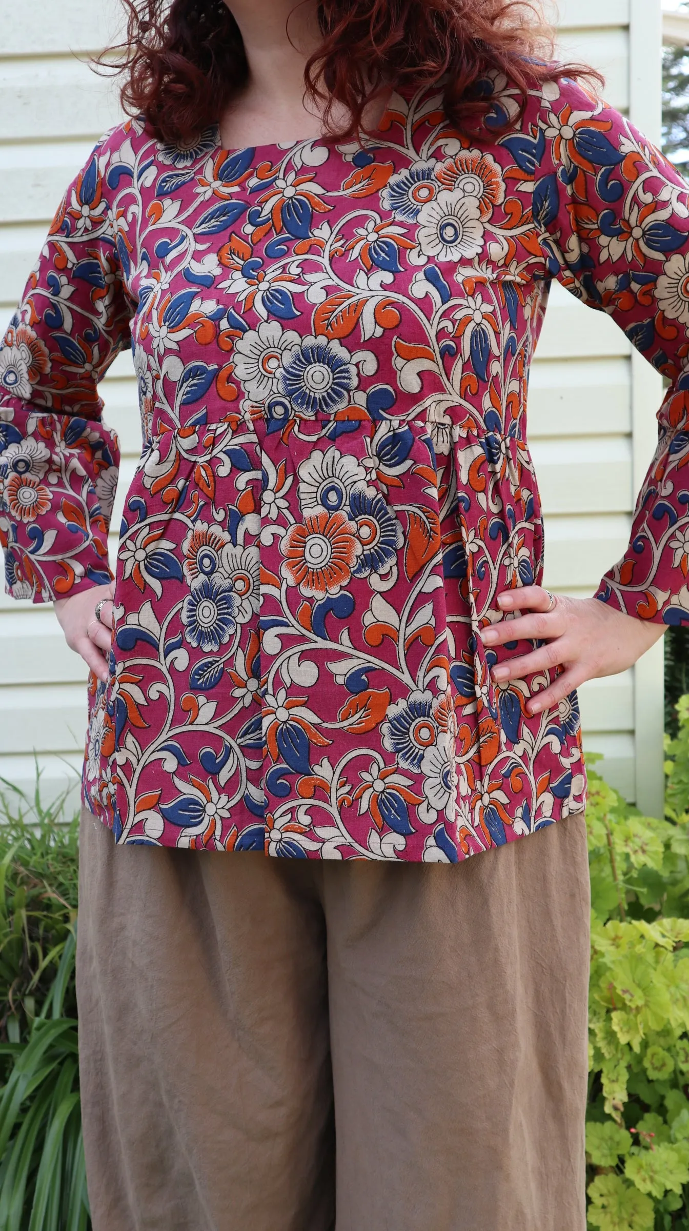 Fair Trade Bell Sleeve Square Neck Mia Design