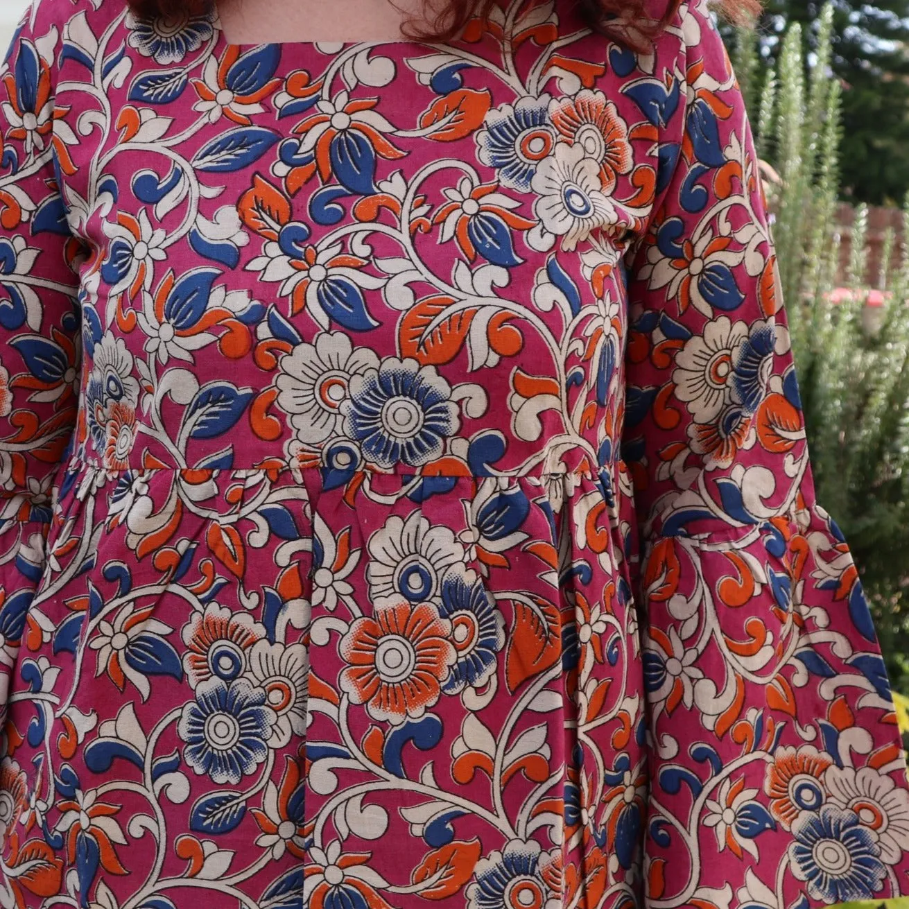 Fair Trade Bell Sleeve Square Neck Mia Design