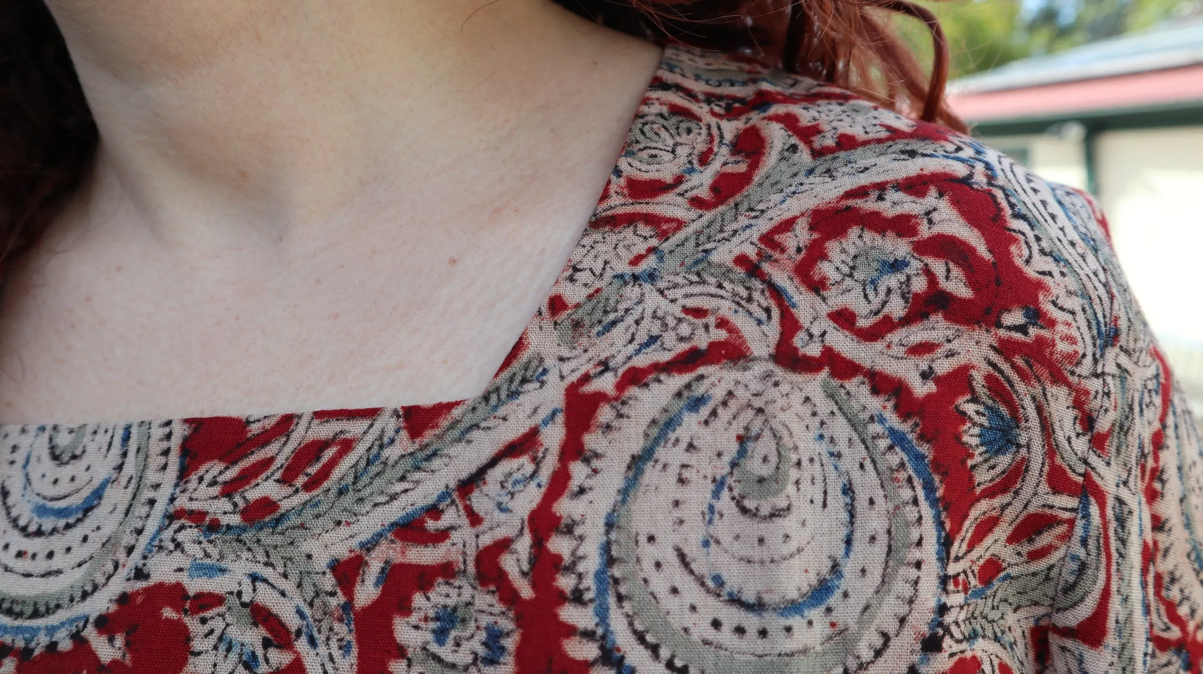 Fair Trade Bell Sleeve Square Neck Top Harper Design