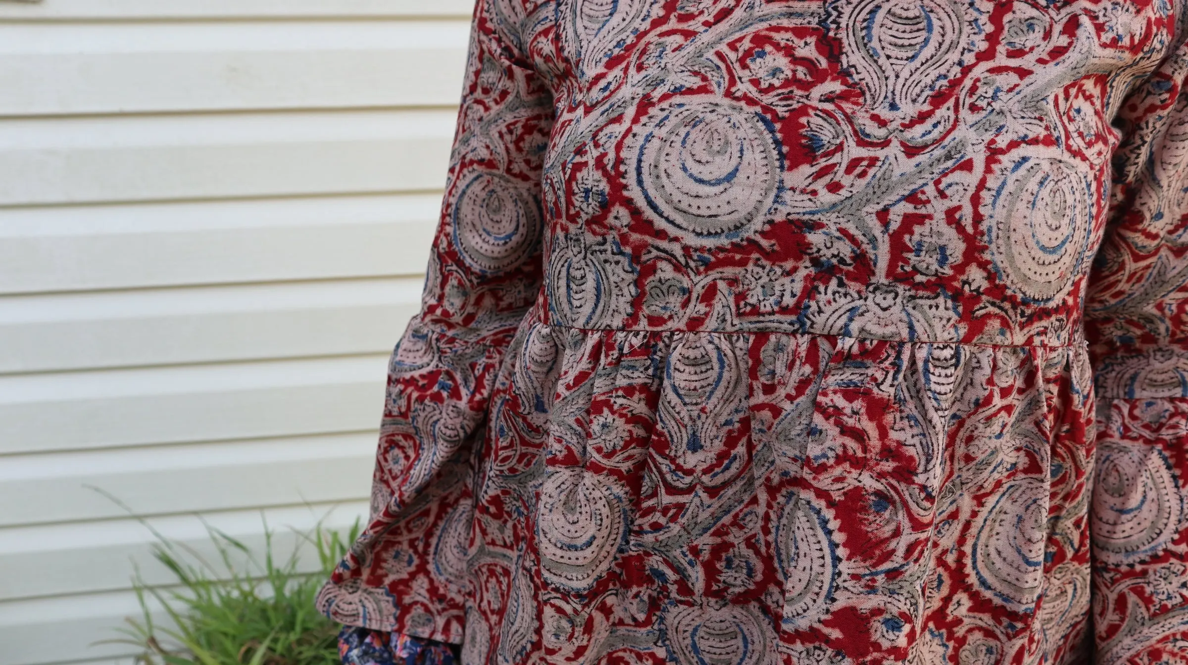 Fair Trade Bell Sleeve Square Neck Top Harper Design