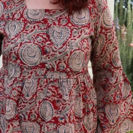 Fair Trade Bell Sleeve Square Neck Top Harper Design
