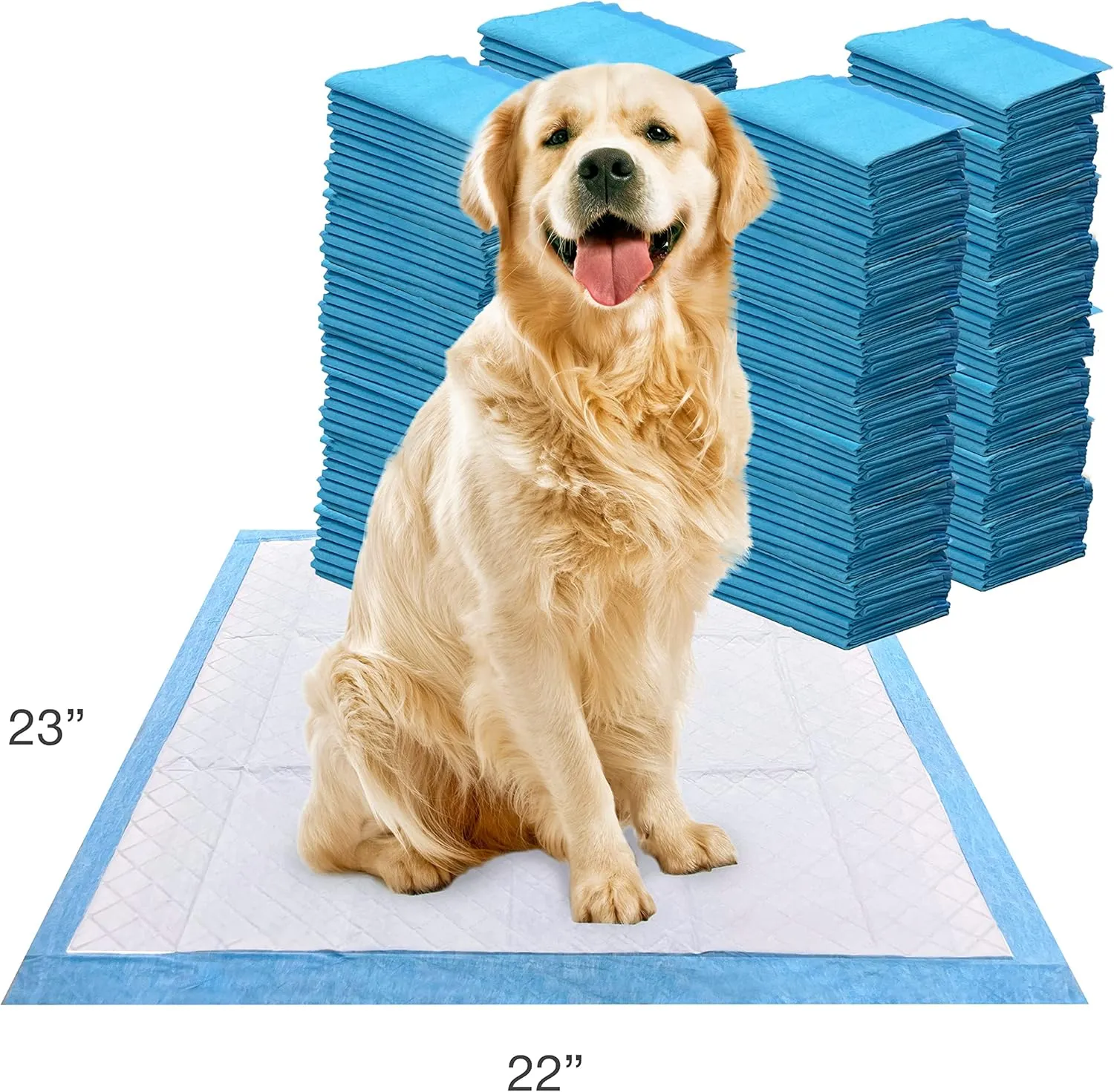 Four Paws Wee-Wee Superior Performance Unscented Pee Pads for Dogs & Puppies, Quilted Leak-Proof Dog Housebreaking Potty Training Floor Protection, 22" x 23", 200 Count