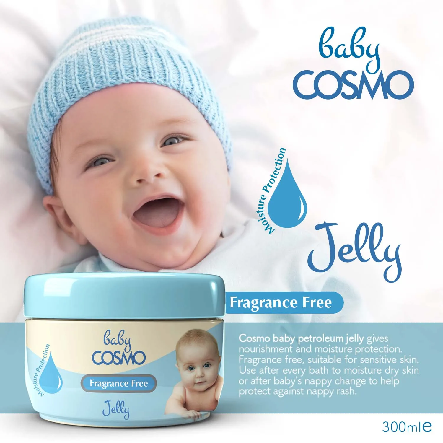 FRAGRANCE FREE PETROLEUM JELLY 300ML