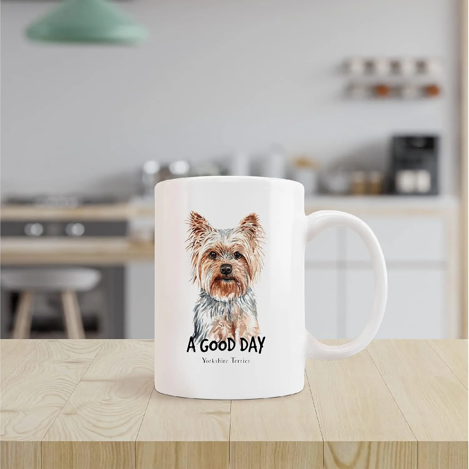 Funny Yorkshire Terrier Mug Cup,A Good Day Yorkshire Terrier Ceramic Mug-11oz Coffee Milk Tea Mug Cup,Gifts For Dog Lovers Yorkshire Terrier Mom Dog Mom Women Men Teen Girls,Pet Lovers Coworkers Gifts