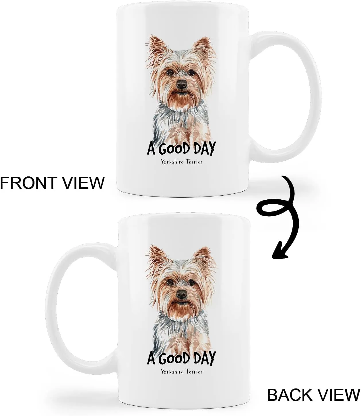 Funny Yorkshire Terrier Mug Cup,A Good Day Yorkshire Terrier Ceramic Mug-11oz Coffee Milk Tea Mug Cup,Gifts For Dog Lovers Yorkshire Terrier Mom Dog Mom Women Men Teen Girls,Pet Lovers Coworkers Gifts