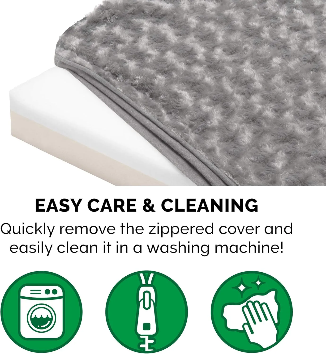 Furhaven Memory Foam Dog Bed for Medium/Small Dogs w/ Removable Washable Cover, For Dogs Up to 35 lbs - Ultra Plush Faux Fur & Suede Mattress - Gray, Medium