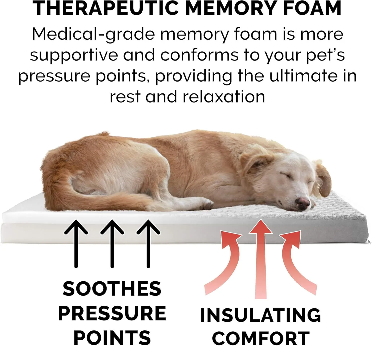 Furhaven Memory Foam Dog Bed for Medium/Small Dogs w/ Removable Washable Cover, For Dogs Up to 35 lbs - Ultra Plush Faux Fur & Suede Mattress - Gray, Medium
