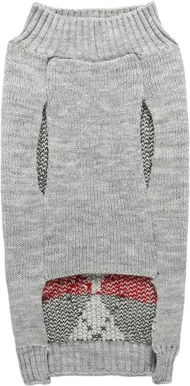 Grey Argyle Knit Pet Sweaters Clothes for Small Dogs, Grey Small (S) Size