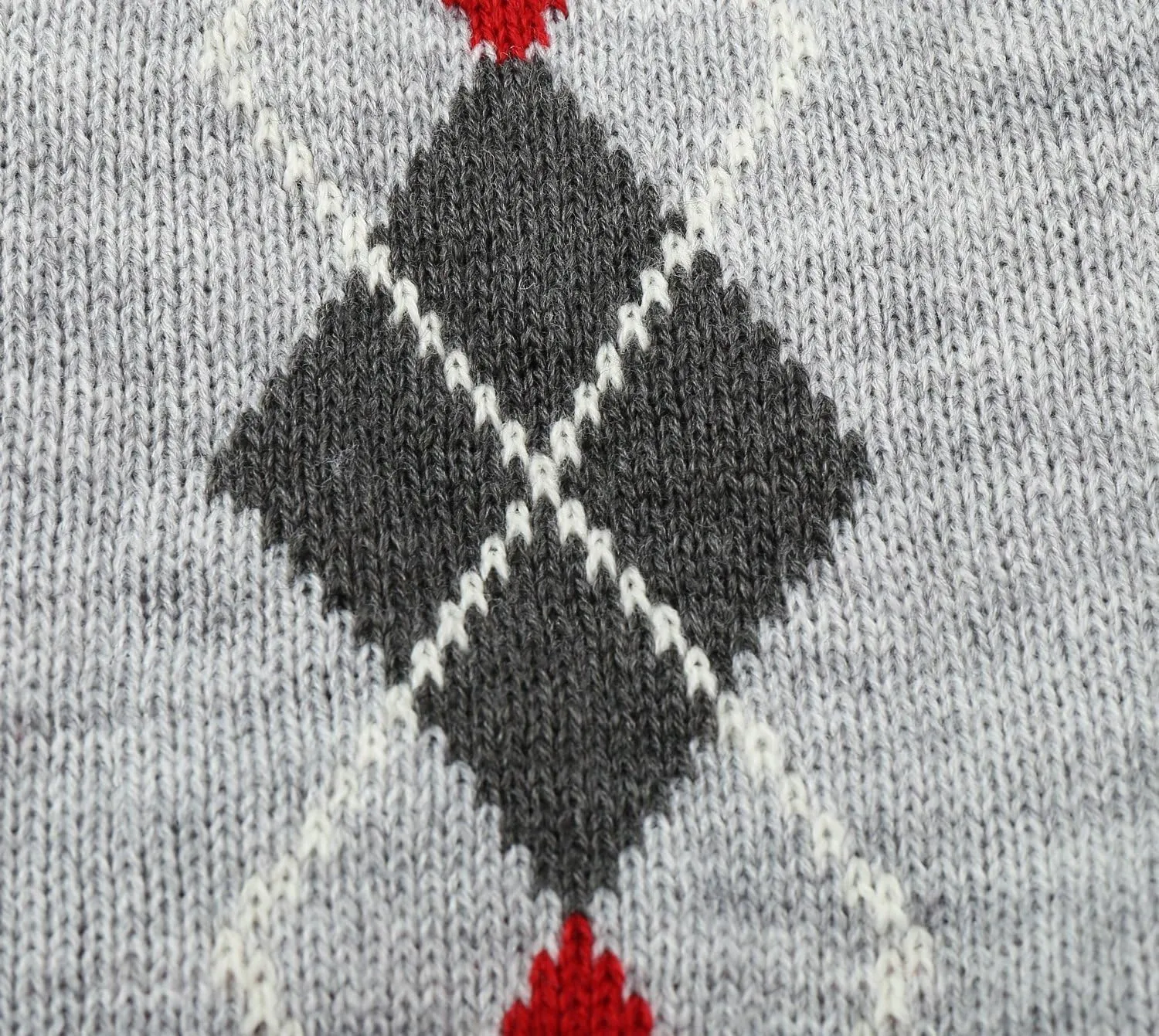 Grey Argyle Knit Pet Sweaters Clothes for Small Dogs, Grey Small (S) Size
