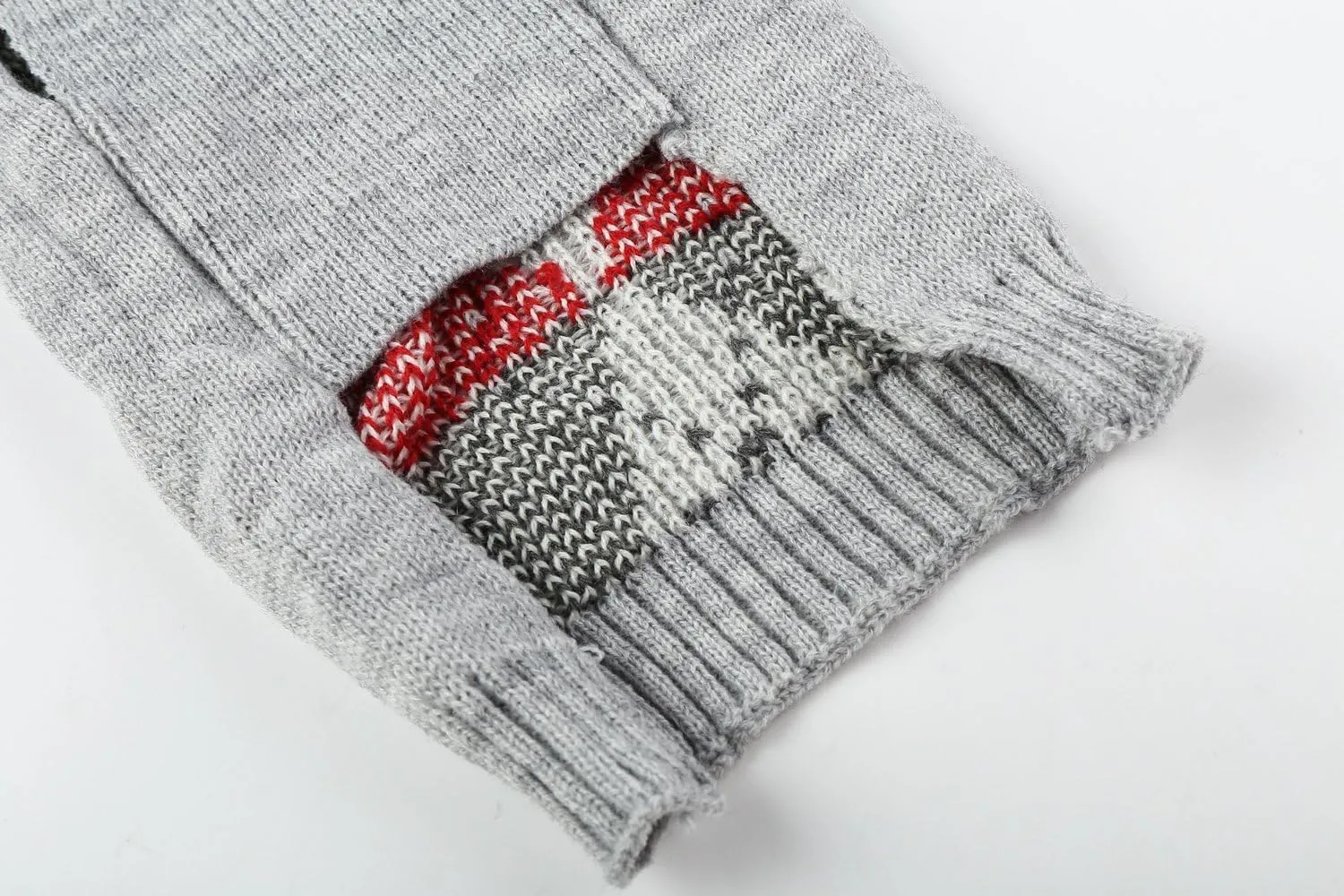 Grey Argyle Knit Pet Sweaters Clothes for Small Dogs, Grey Small (S) Size