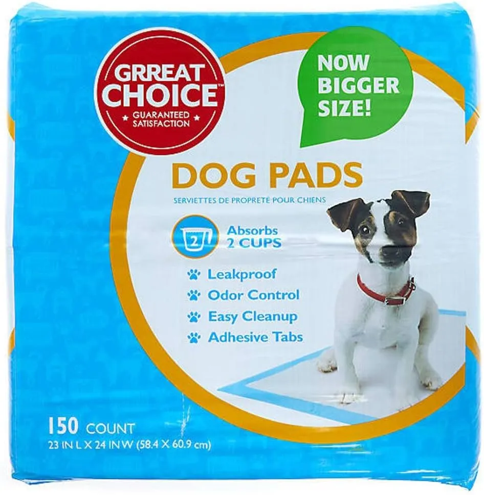 Grreat Choice Dog Pads - 150 Count - 2 Pack