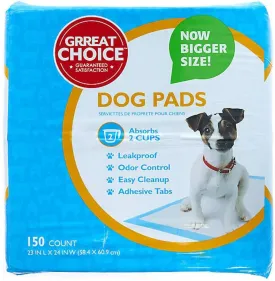 Grreat Choice Dog Pads - 150 Count - 2 Pack