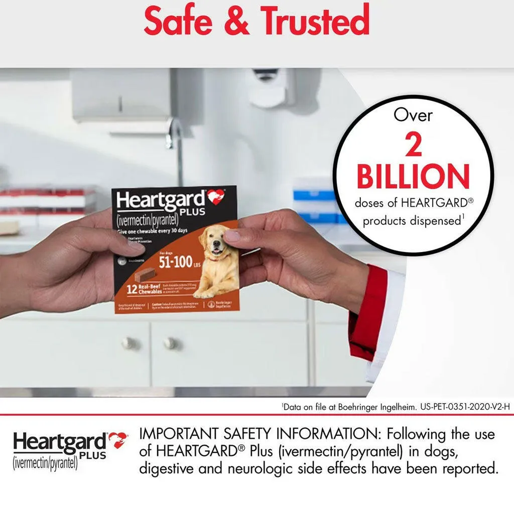Heartgard Plus Chew for Dogs (Ivermectin/Pyrantel), up to 25 lbs