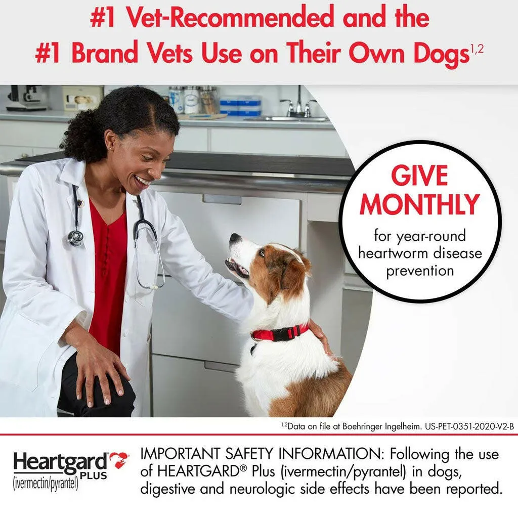 Heartgard Plus Chew for Dogs (Ivermectin/Pyrantel), up to 25 lbs