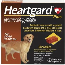 Heartgard Plus Heartworm Prevention Chews for Dogs 51-100 lbs