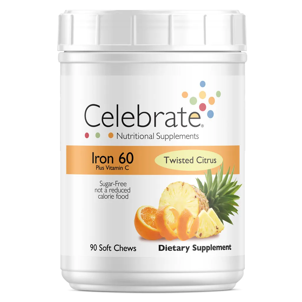 Iron 60 mg    Vitamin C Soft Chews, Twisted Citrus