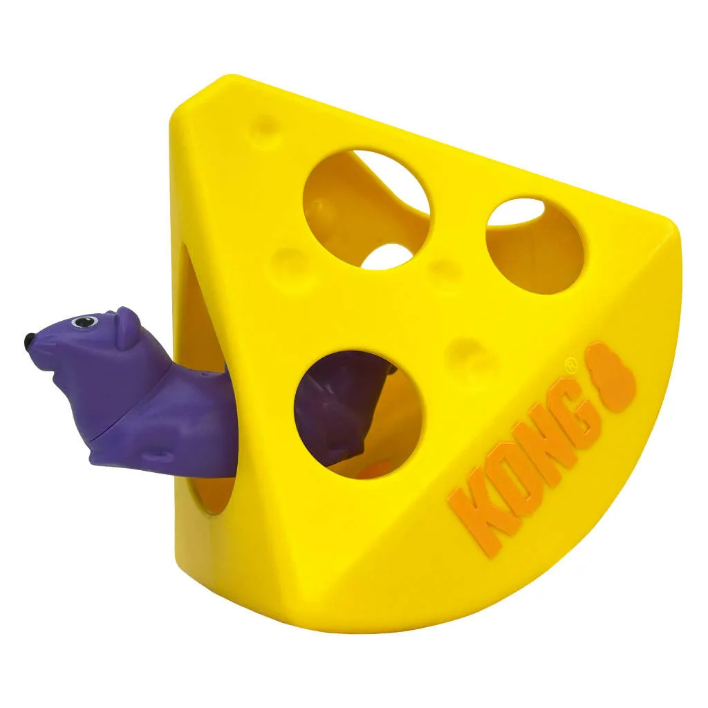 Kong Rewards Rocker Cheese Treat Dispenser Toy For Cats