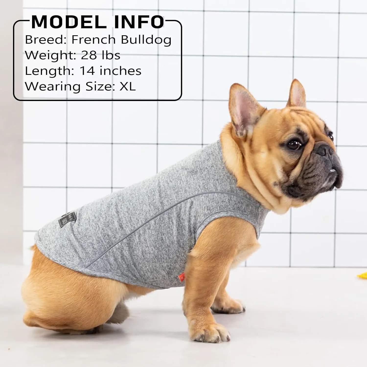 KYEESE Dog Shirts Quick Dry Reflective Lightweight Soft T-Shirt Tank Top Breathable Sleeveless Vest Stretchy Dog Apparel