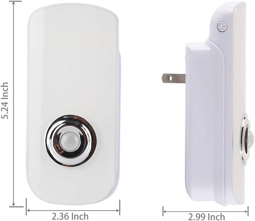 LED Motion Sensor Plug-in Night Light 2 Pack Flashlight Cut Light 3-in-1, Rechargeable Emergency Light, Auto Sensing Energy Saving Wall Mount Light Portable LED Torch - Blue