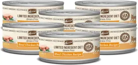 Merrick Limited Ingredient Diet Wet Cat Food, Grain Free Real Chicken Recipe Pate, High Protein Wet Cat Food for Adult Cats, 2.75-Ounce Can (Pack of 6)