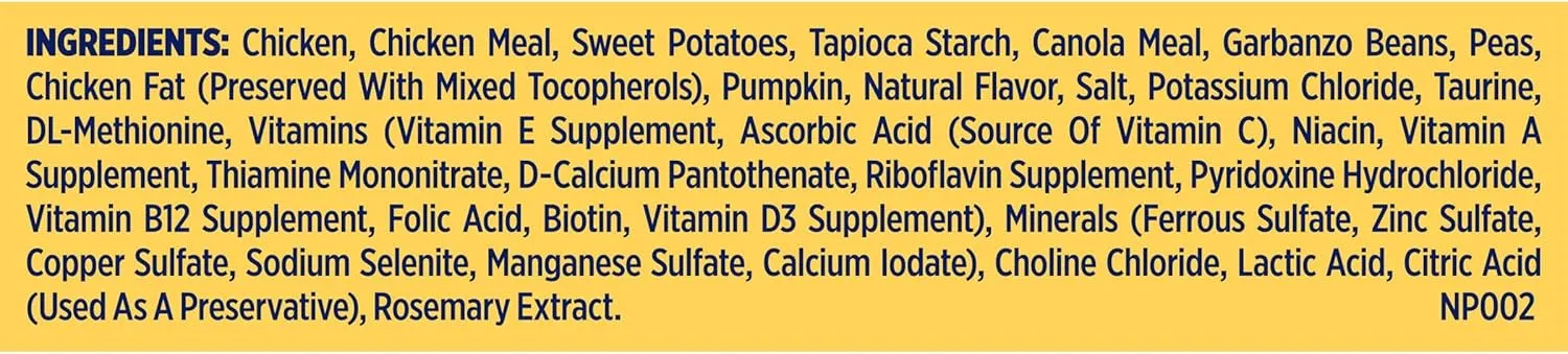 Natures Recipe Grain Free Chicken, Sweet Potato & Pumpkin Recipe Dry Dog Food, 24 lb. Bag