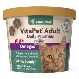 Naturvet Vitapet Adult Daily Vitamins Plus Omegas For Cats [Size: 60 ct]