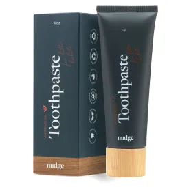 Nudge 10% Nano Hydroxyapatite Toothpaste, Vitamin E, Fluoride-Free, SLS Free, Helps Remineralize, Supports Enamel Integrity, Plaque Control, Ideal for Sensitive Teeth and Dry Mouth, Watermelon, 4 oz