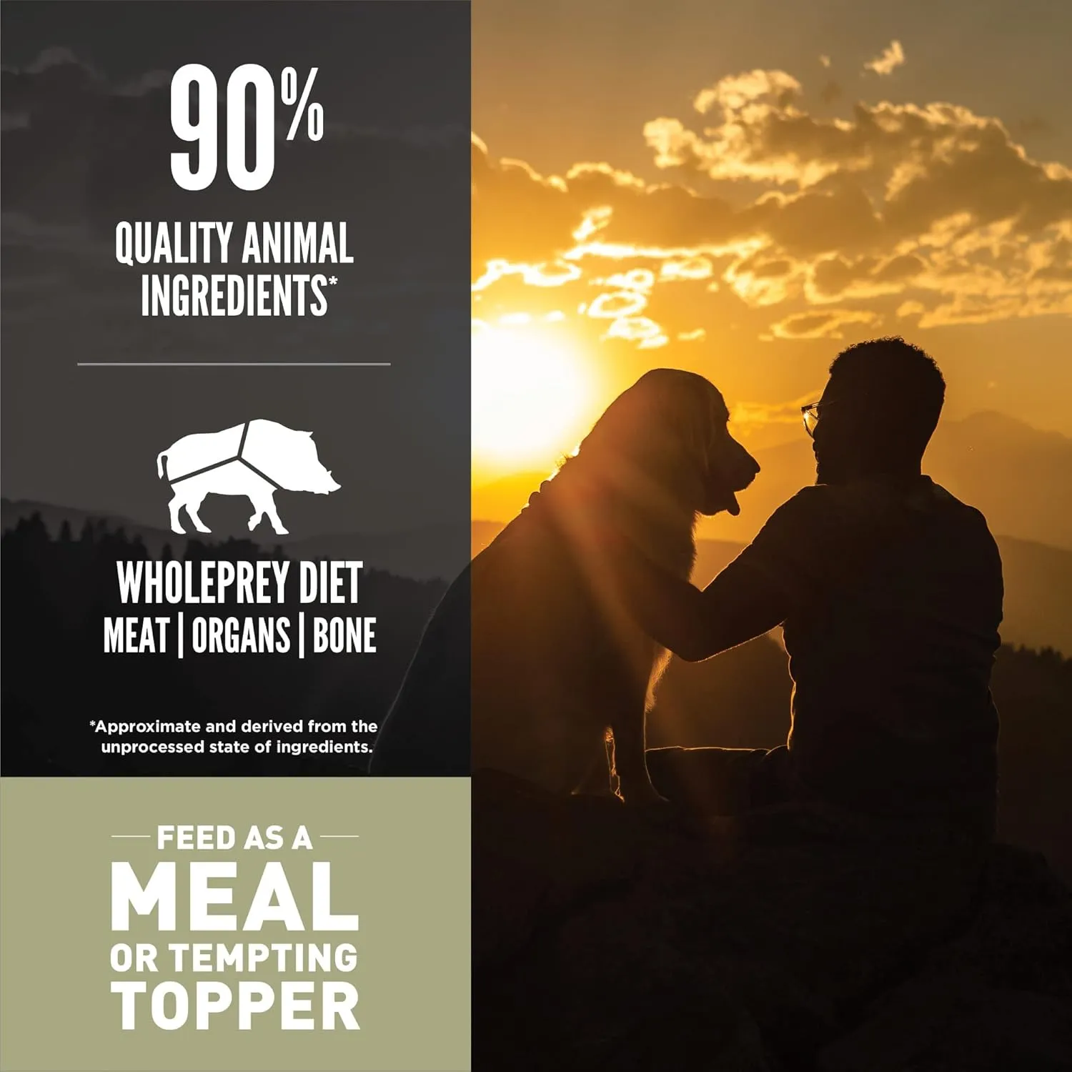 ORIJEN Tundra Freeze Dried Medallions Dog Food & Topper, Grain Free Dog Food, WholePrey Ingredients, 6oz