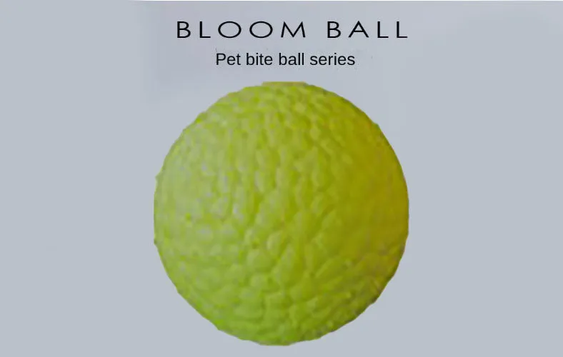Pawfectpals Indestructible Toughest Bouncy Durable Bloom Ball for Aggressive Chewers, TPR Technology, Floating Rubber Ball, Easy to Clean, High Bounce Rate (Green Velvet)