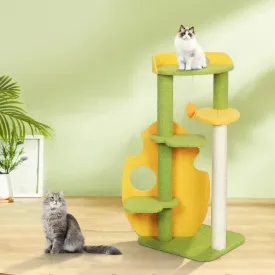 PaWz Cat Tree Two-Levels - Green 100cm