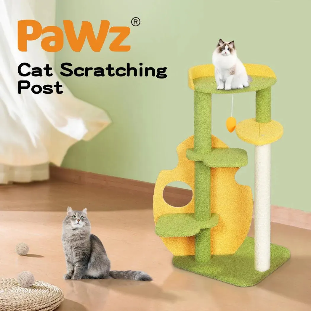 PaWz Cat Tree Two-Levels - Green 100cm