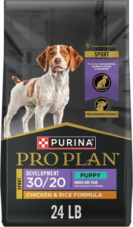 Purina Pro Plan Sport Development 30/20 Chicken and Rice Formula High Protein Dog Food for Puppies - 24 lb. Bag
