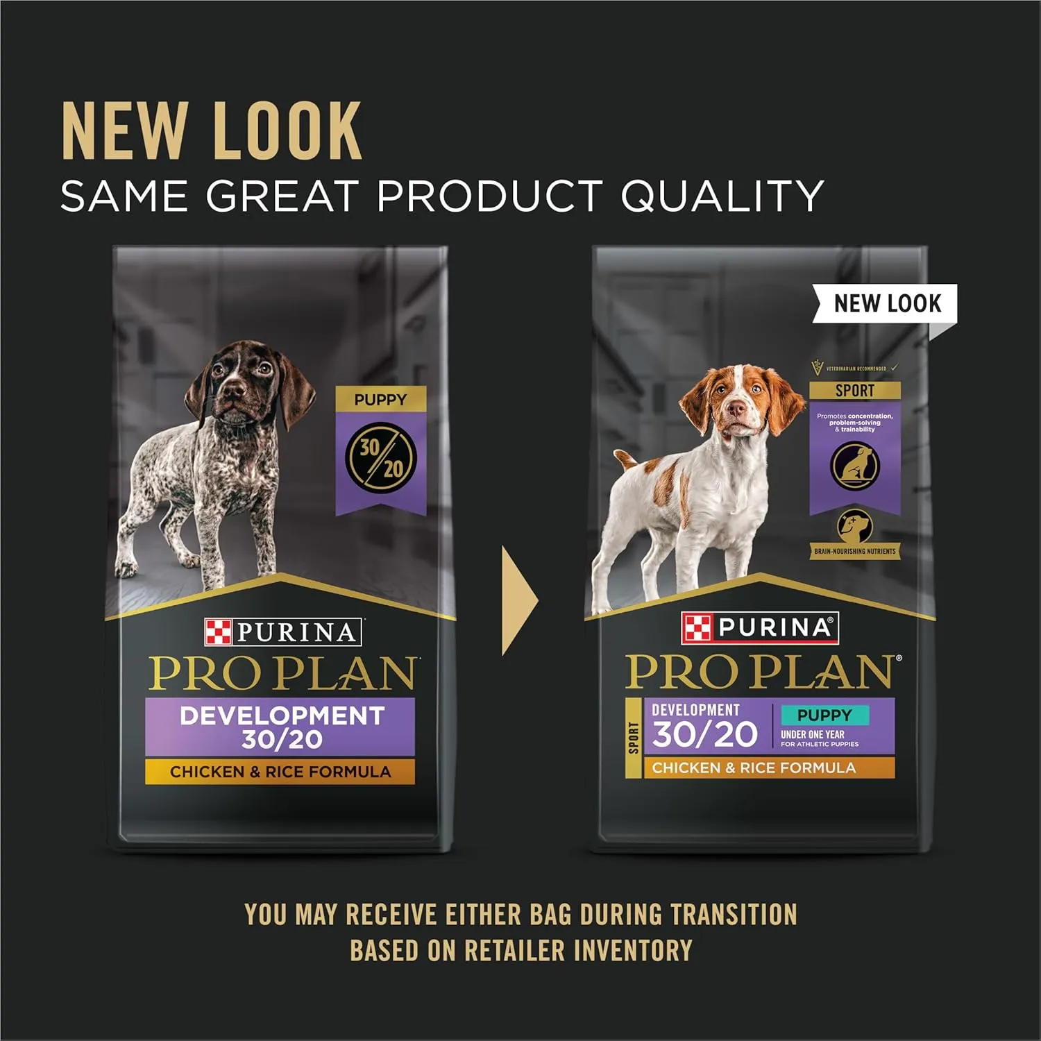 Purina Pro Plan Sport Development 30/20 Chicken and Rice Formula High Protein Dog Food for Puppies - 24 lb. Bag