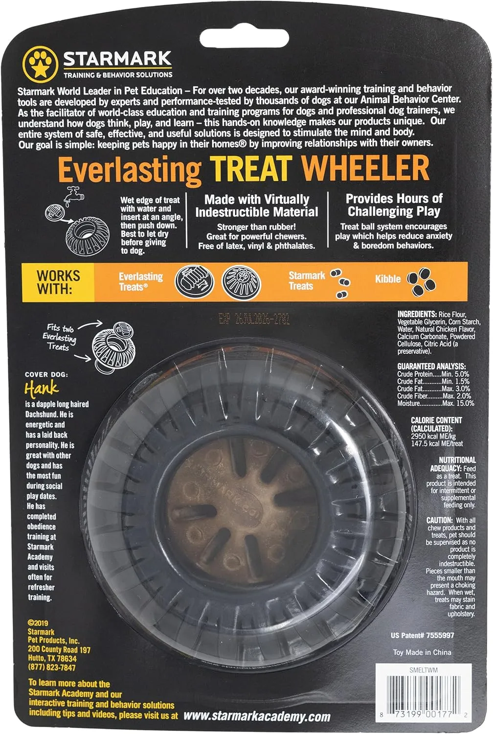 Starmark Everlasting Treat Wheeler Dog Toy Medium